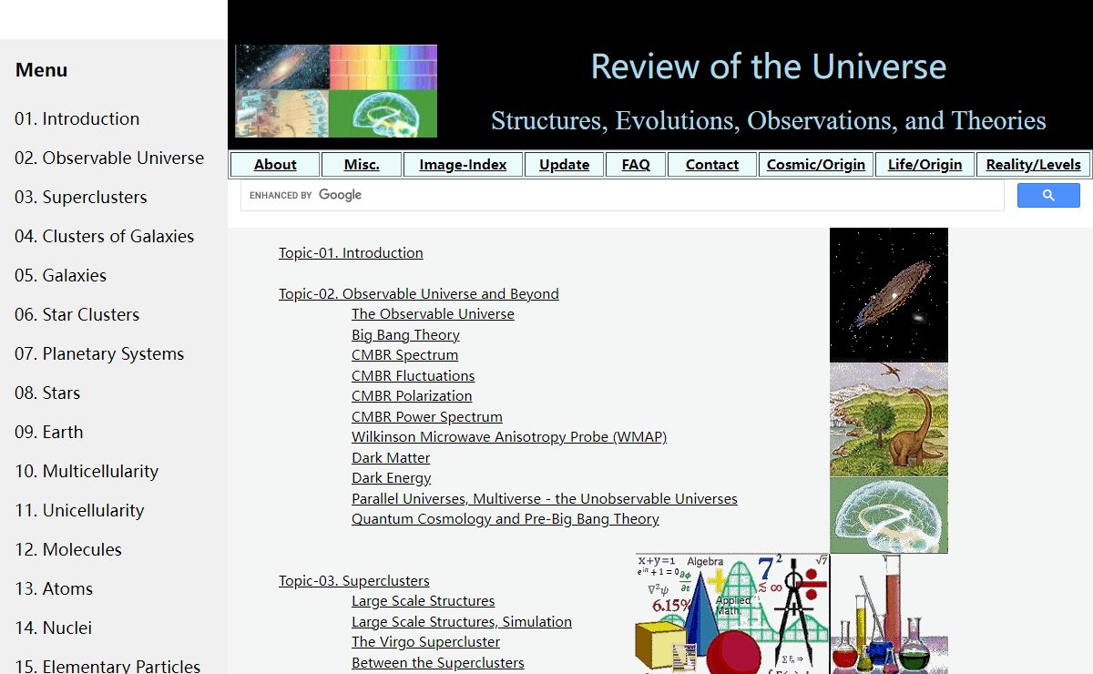 universe-review Contents