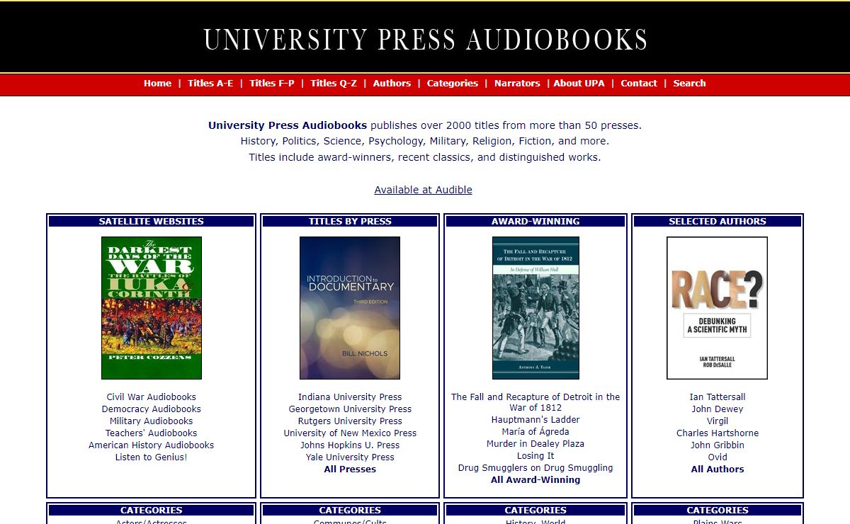 University Press Audiobooks