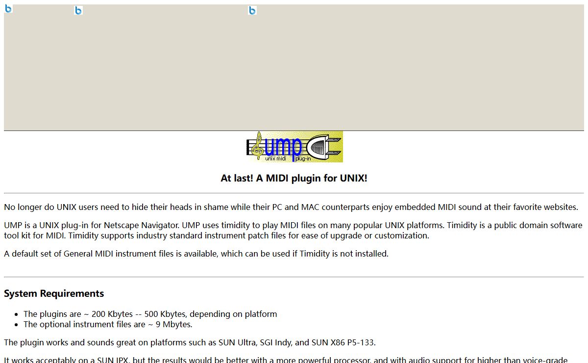 UNIX MIDI Plugin for Netscape