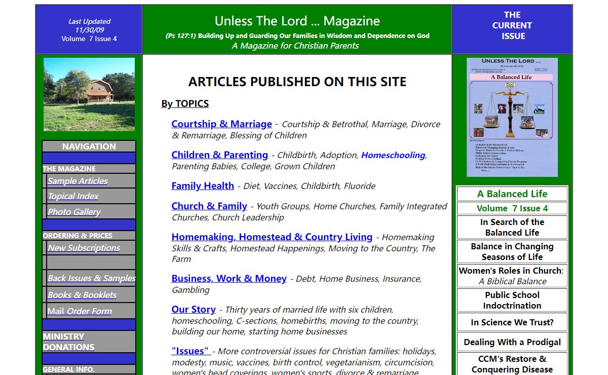 Unless The Lord... Magazine