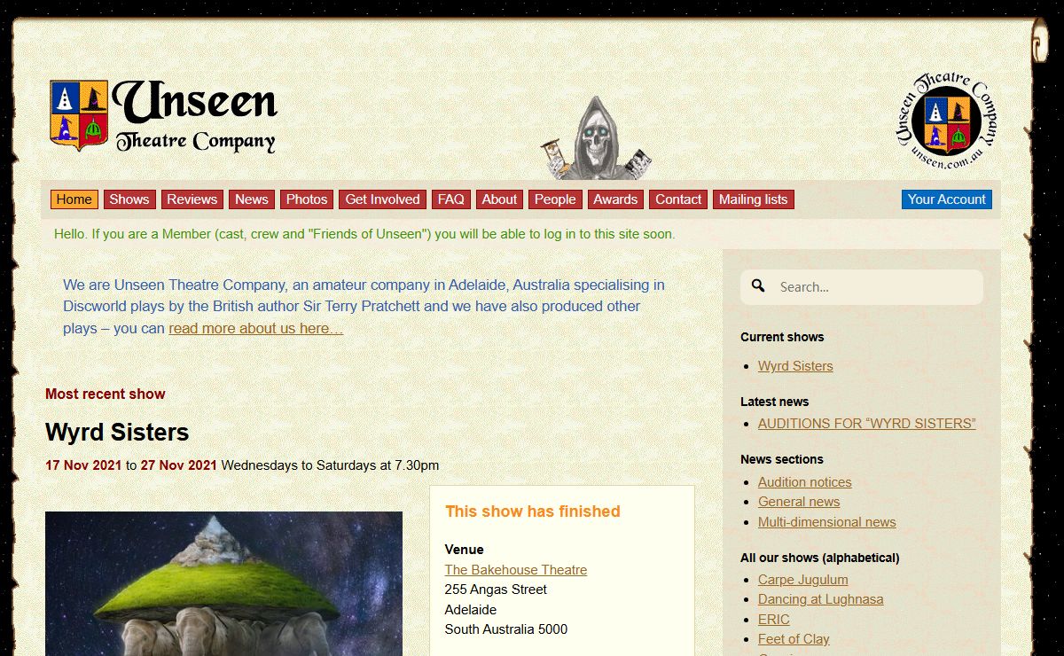 Welcome | Unseen Theatre Company