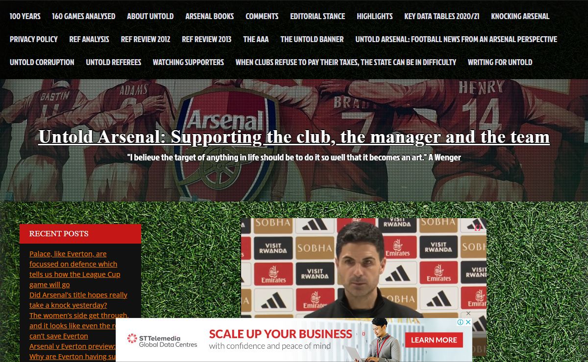 Untold Arsenal: Supporting the club, the manager and the team – "I believe the target of anything in life should be to do it so well that it becomes an art." A Wenger