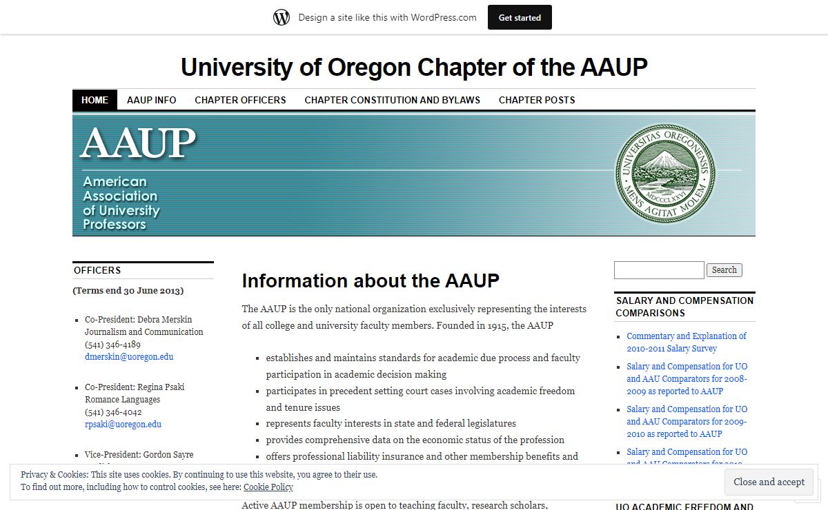 University of Oregon Chapter of the AAUP