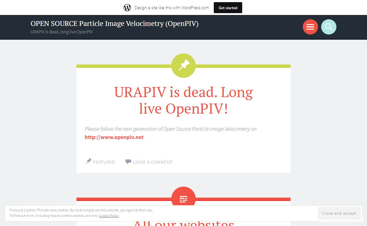 OPEN SOURCE Particle Image Velocimetry (OpenPIV) – URAPIV is dead, long live OpenPIV