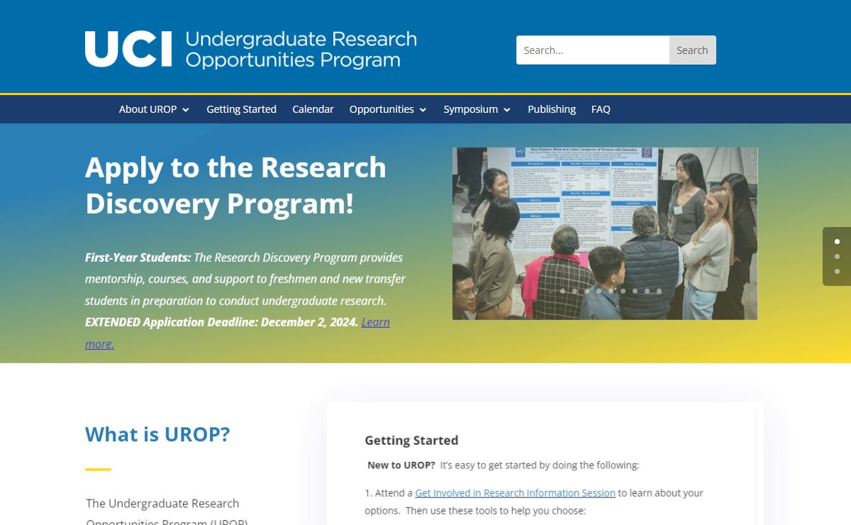 Undergraduate Research Opportunities Program | UCI Undergraduate Research Opportunities Program
