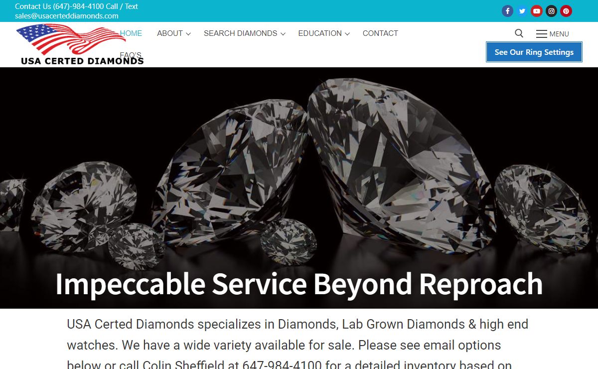 U.S.A. Certed Diamonds – #1 Source For Loose Diamonds
