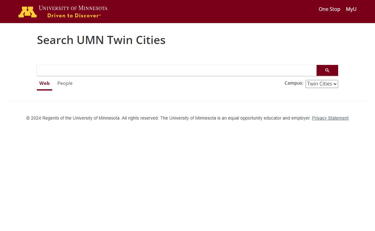 Search UMN Twin Cities | Search UMN