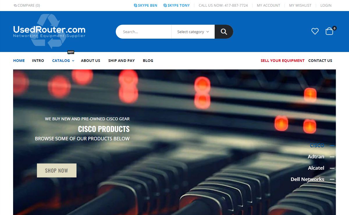 We Buy & Sell used or refurbished Cisco Equipment, Routers, Switches