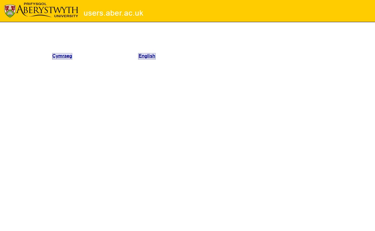 Aberystwyth University Users Site
