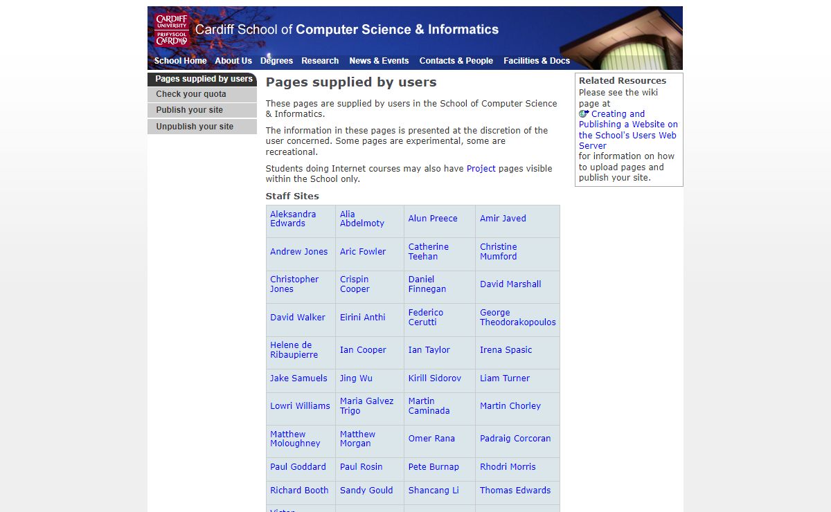Pages supplied by users