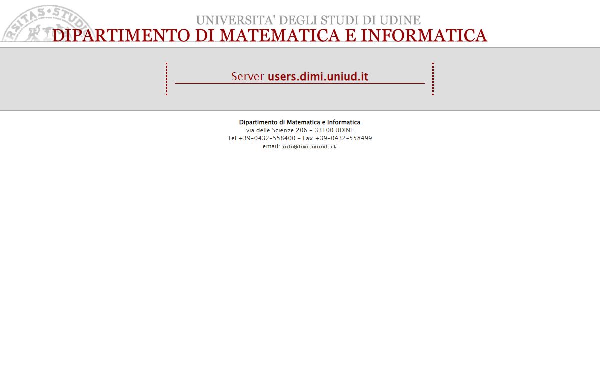 Dipartimento di Matematica e Informatica