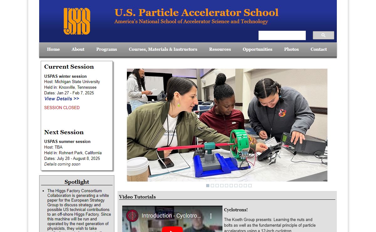 USPAS | U.S. Particle Accelerator School