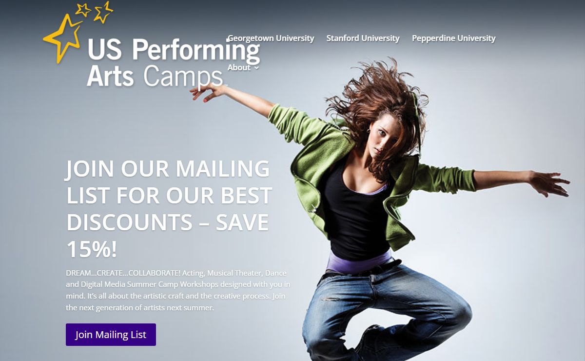 US Performing Arts - Dance Camps,Theater Camps,Film Camps,Acting Camps
