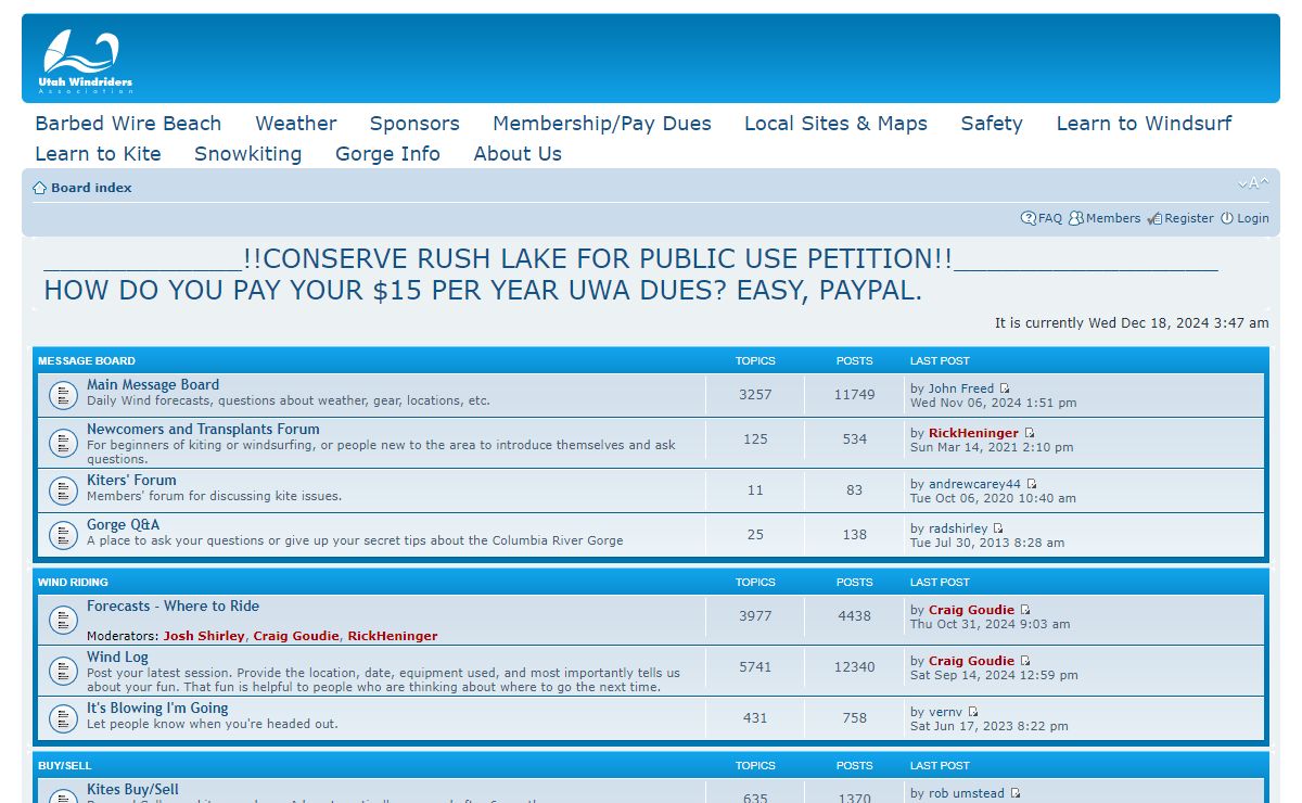 Utah Windriders Association • Index page