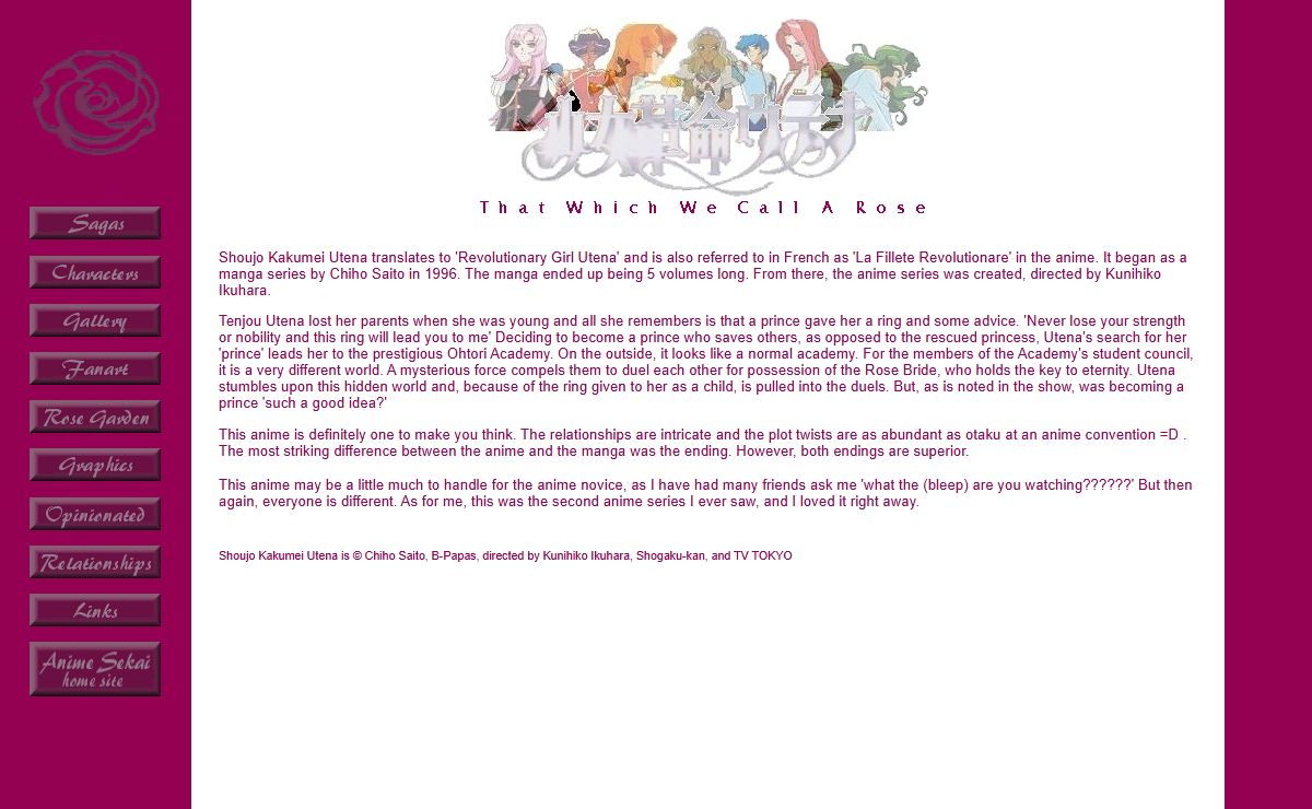 Shoujo Kakumei Utena: Zettai Unmei Mokushiroku