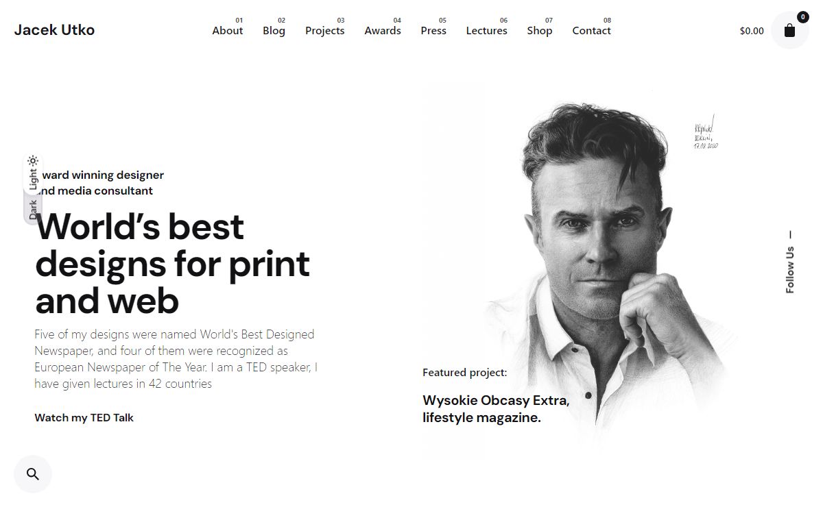 Demo 1: Creative Agency - Jacek Utko