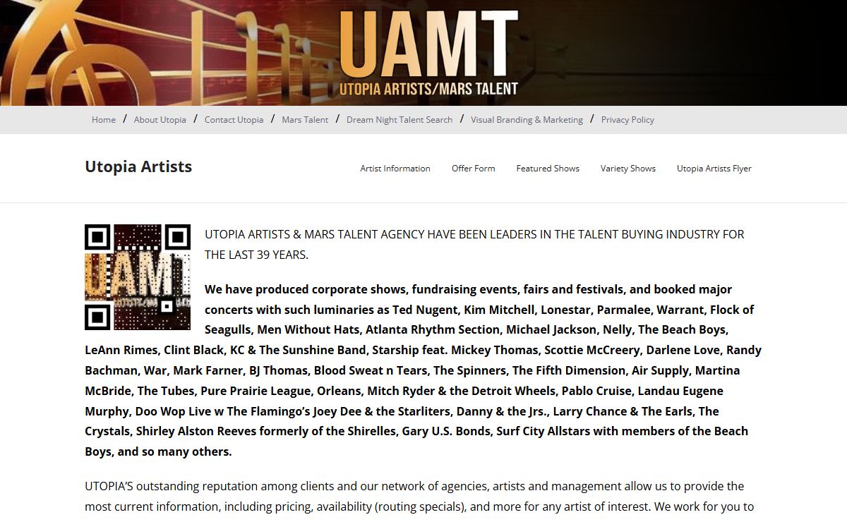 Utopia Artists – Book an Unforgettable Show