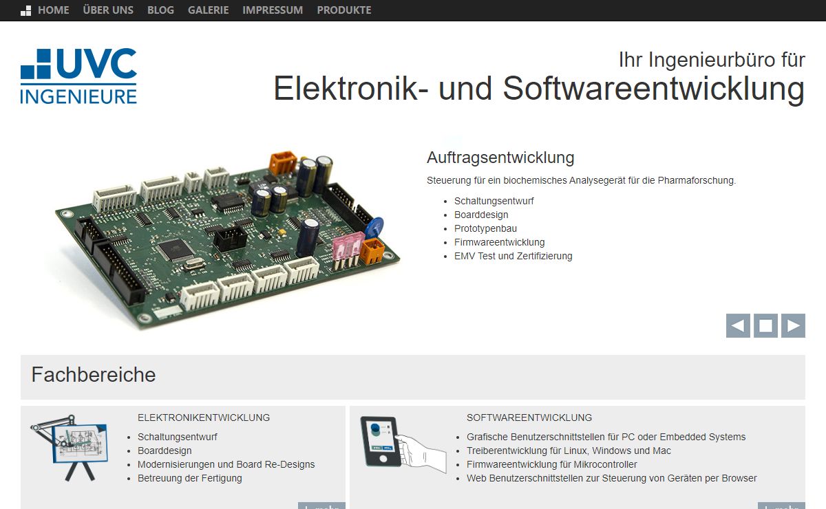 Ingenieurbüro für Elektronik- und Softwareentwicklung aus Hamburg | UVC Ingenieure
