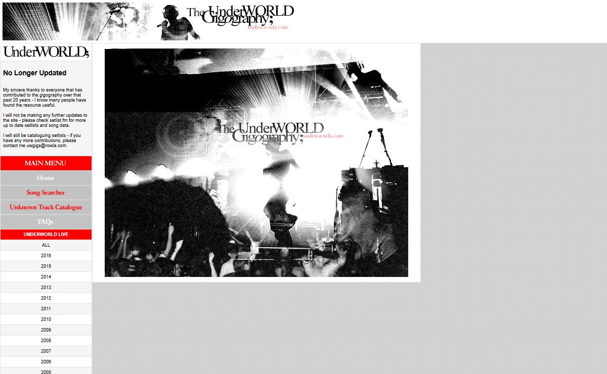 The Underworld Gigography