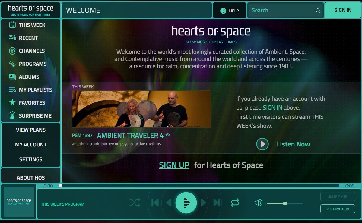 WELCOME - Hearts of Space