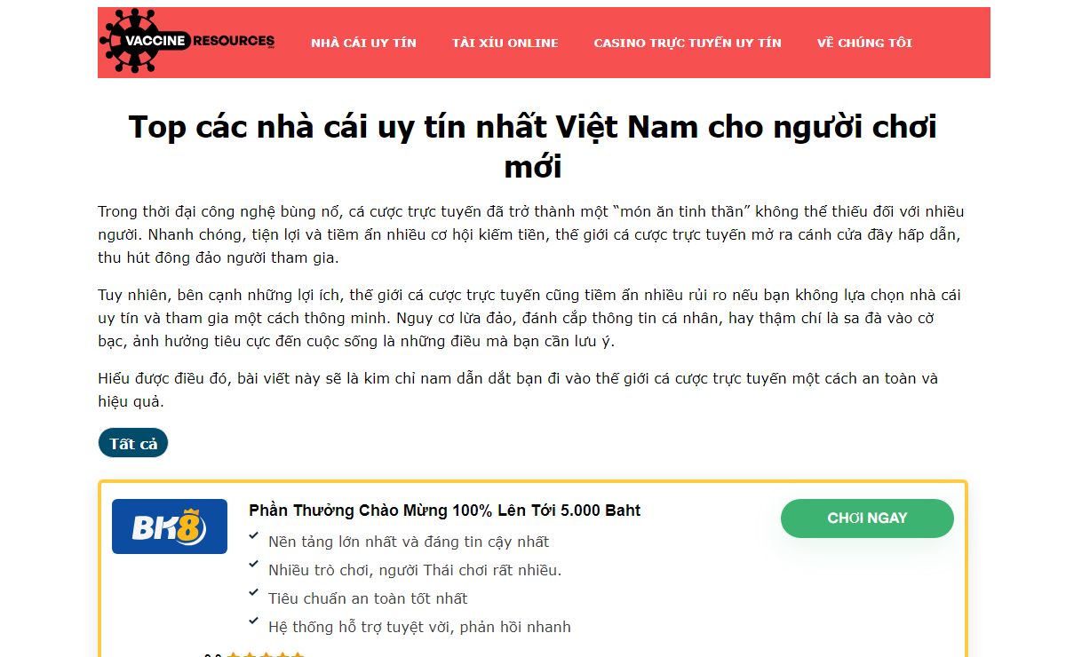 Top các nhà cái uy tín nhất Việt Nam cho người chơi mới