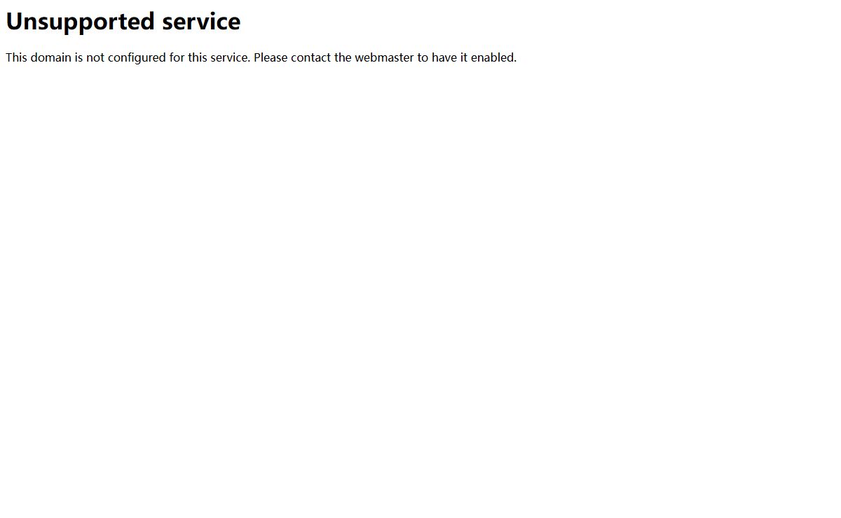 Unsupported service