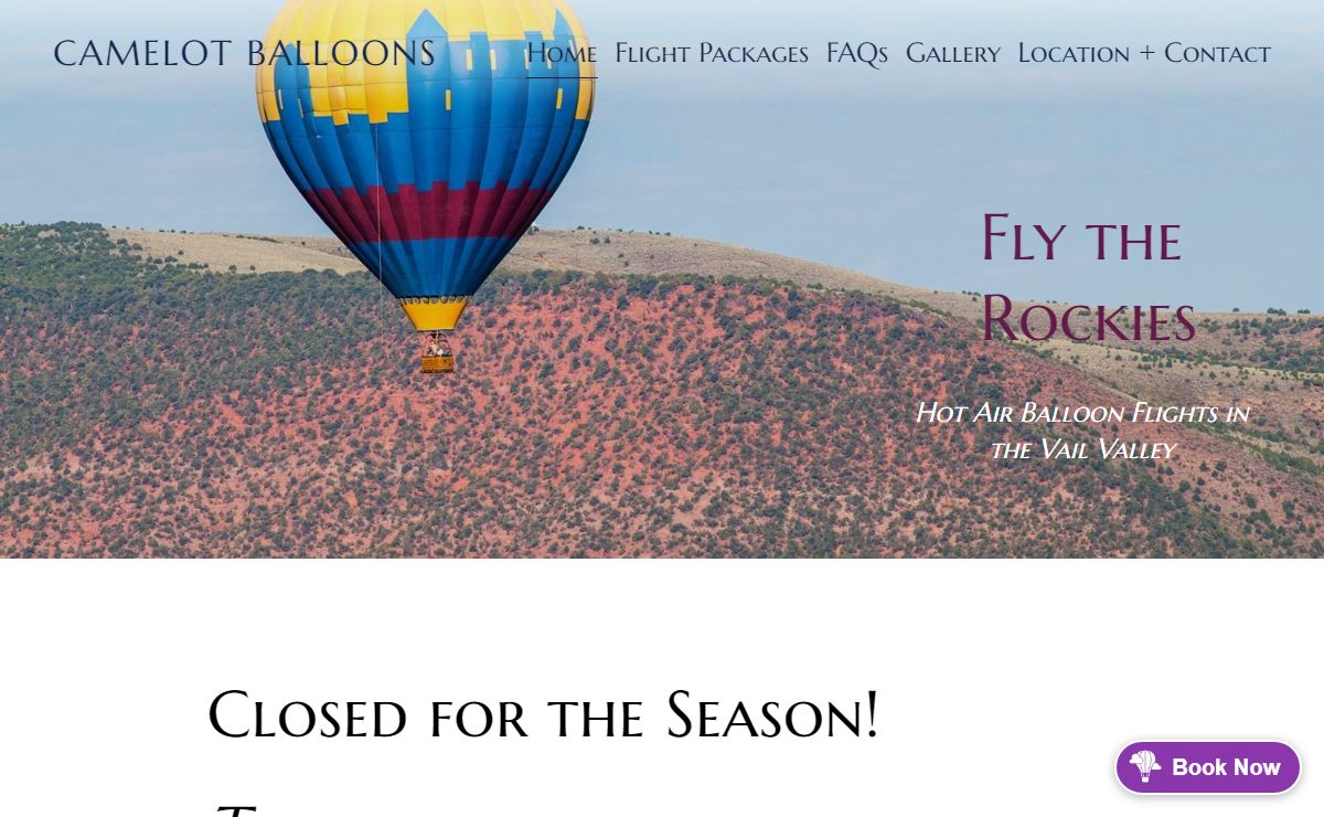 CAMELOT BALLOONS | HOT AIR BALLOON RIDE | VAIL, COLORADO