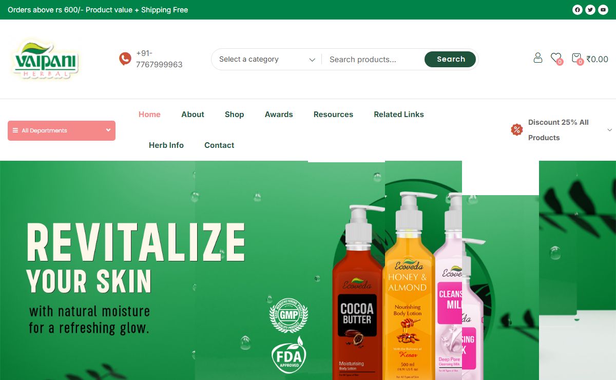Vaipani Herbal – Natural/ Ayurveda/ Organic Hair, SKin and Health Care Products.