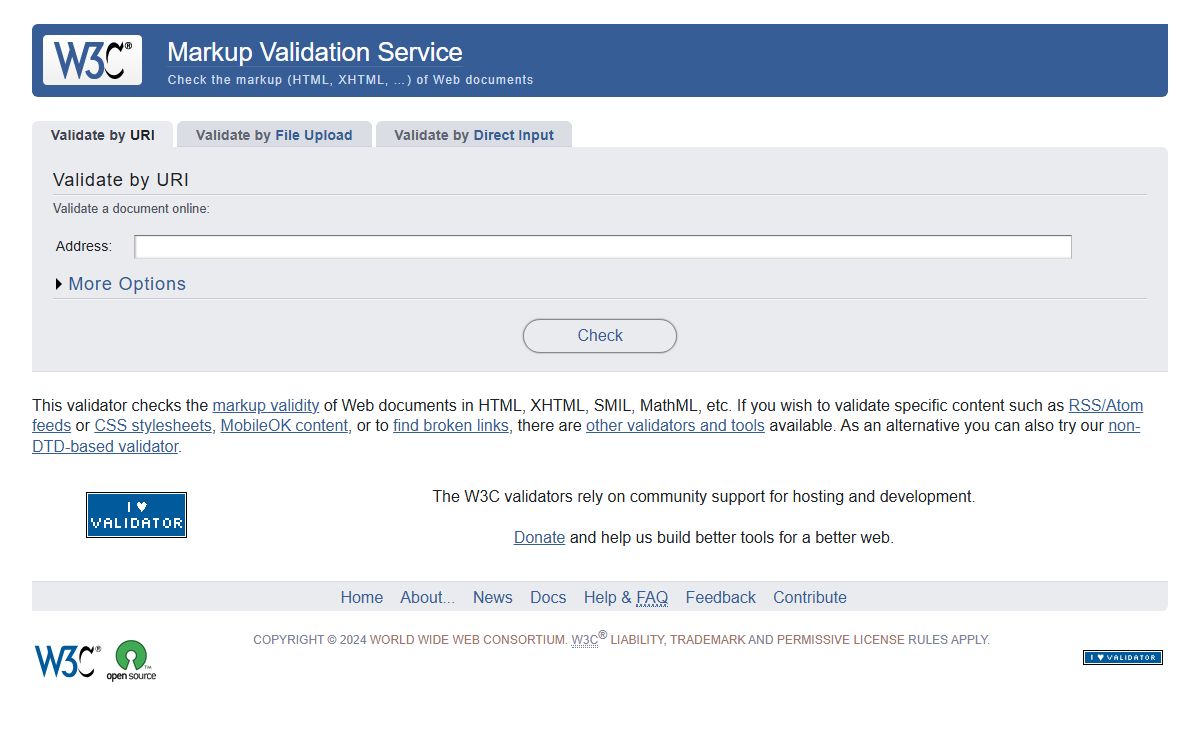 The W3C Markup Validation Service