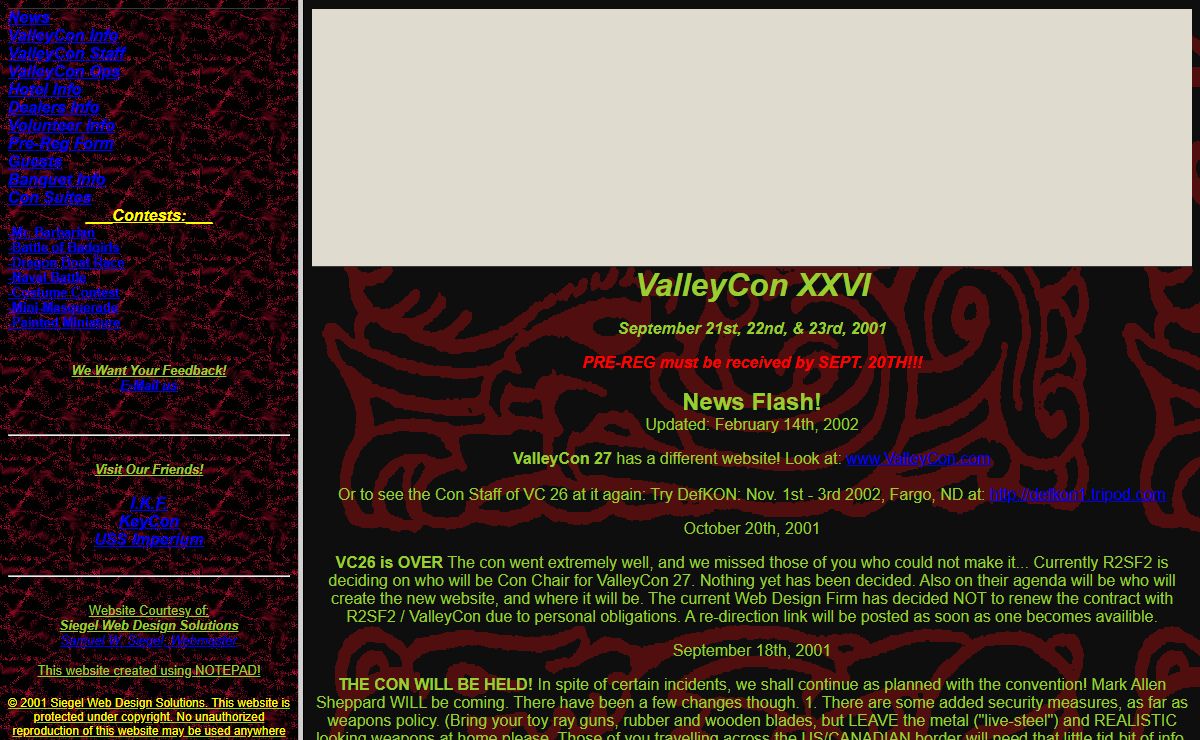 ValleyCon XXVI