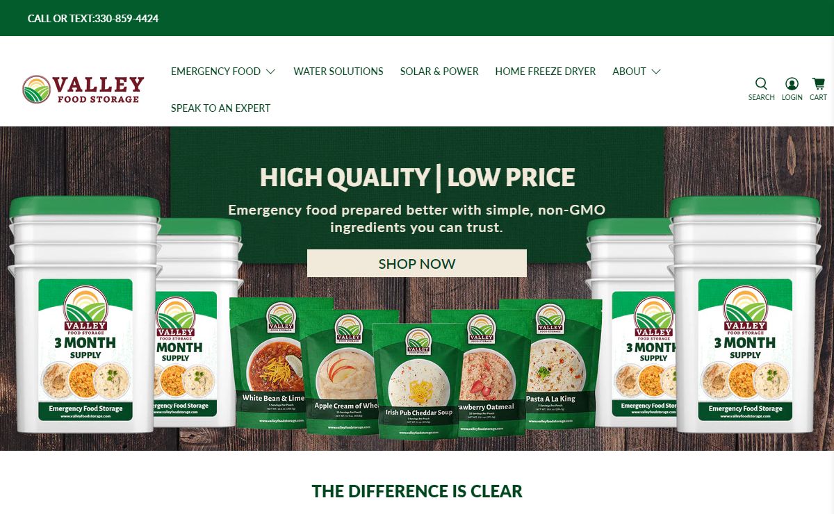 Food Storage | Order Long Term Food Supply from the Leading Survival Food Company - Valley Food Storage