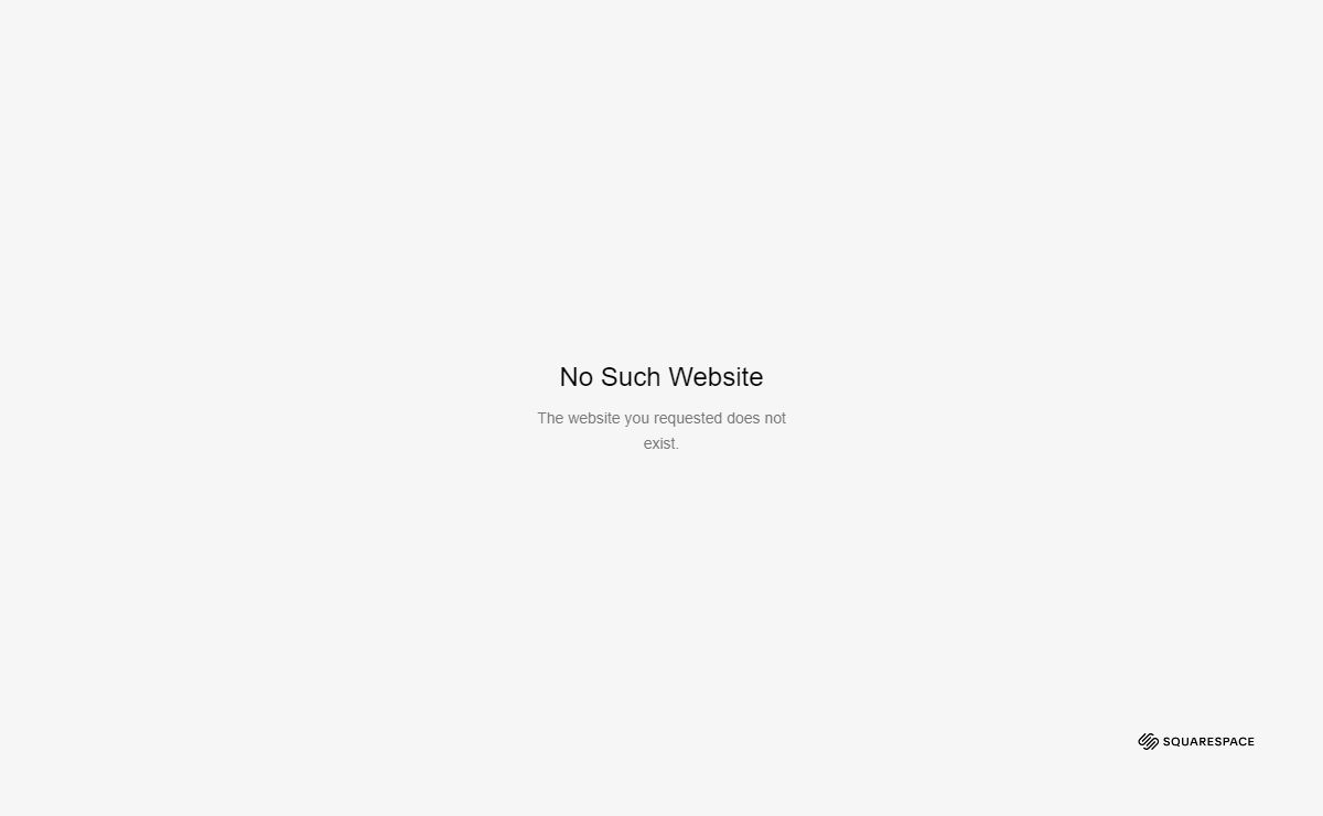 Squarespace - No Such Website