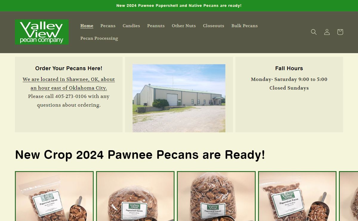 Valley View Pecan Company, Shawnee, OK