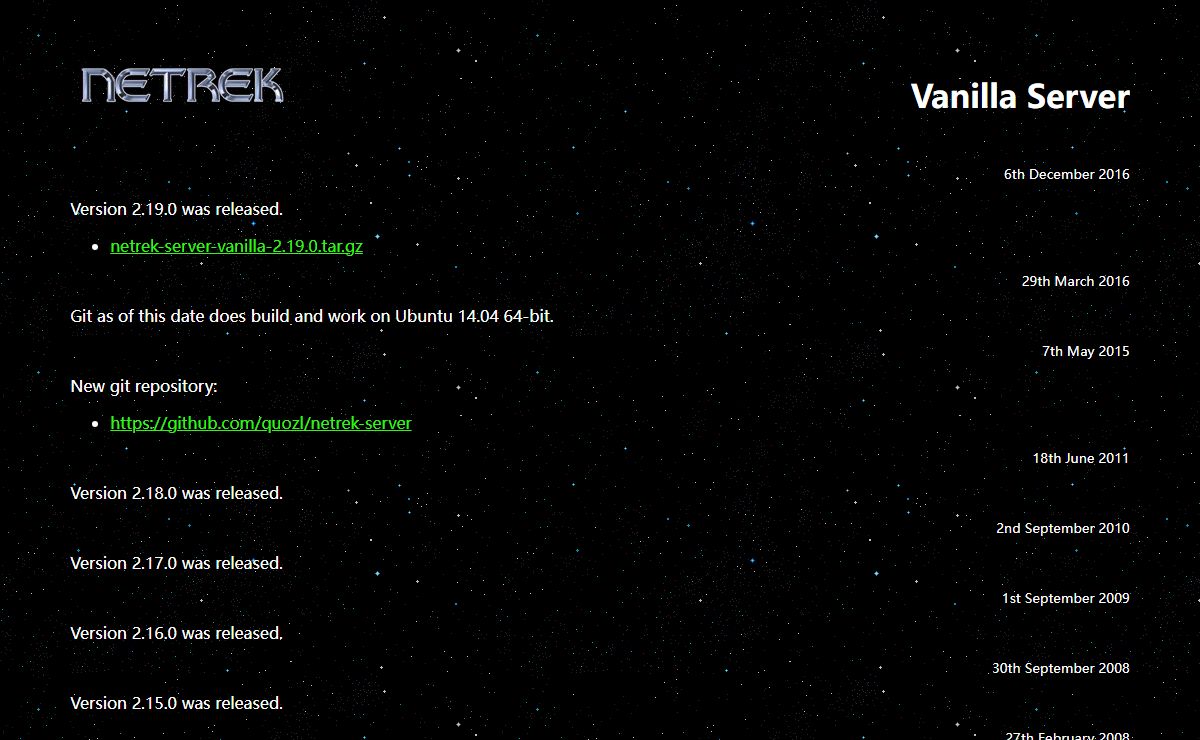 Netrek Vanilla Server