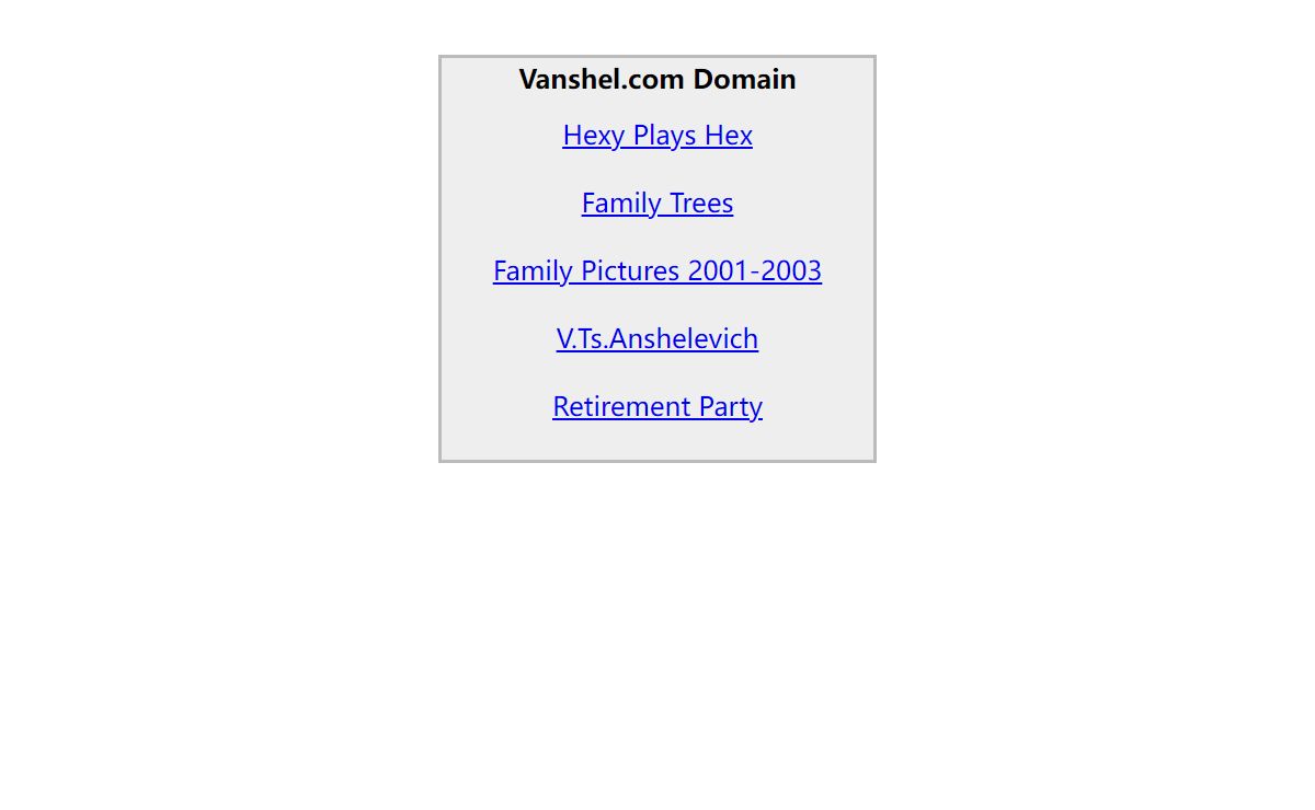 Vanshel.com Domain