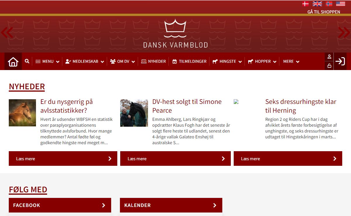 Dansk Varmblod - Forsiden