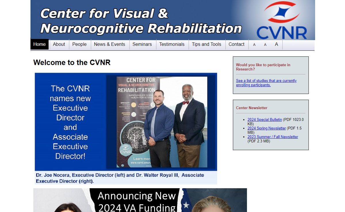 Center for Visual and Neurocognitive Rehabilitation: Home