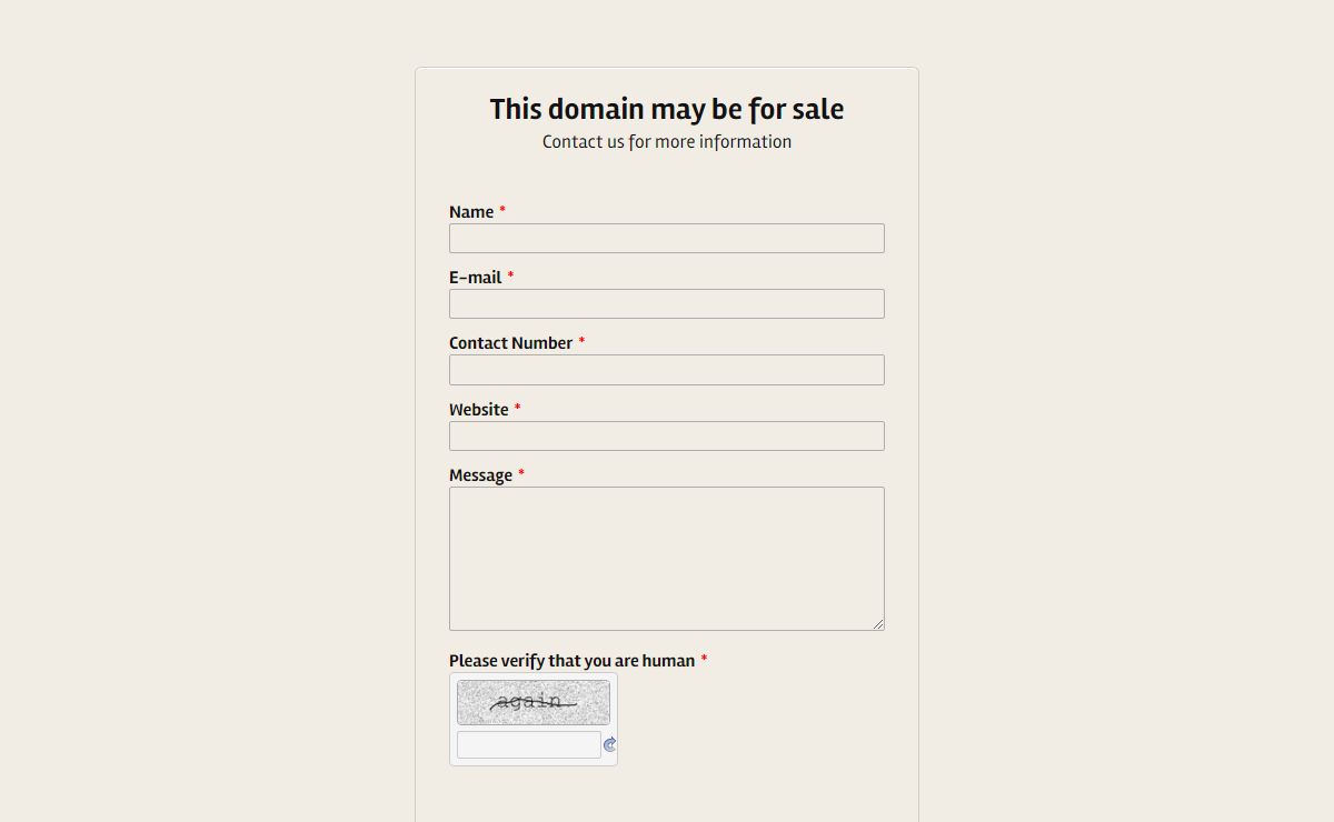 This domain may be for sale
