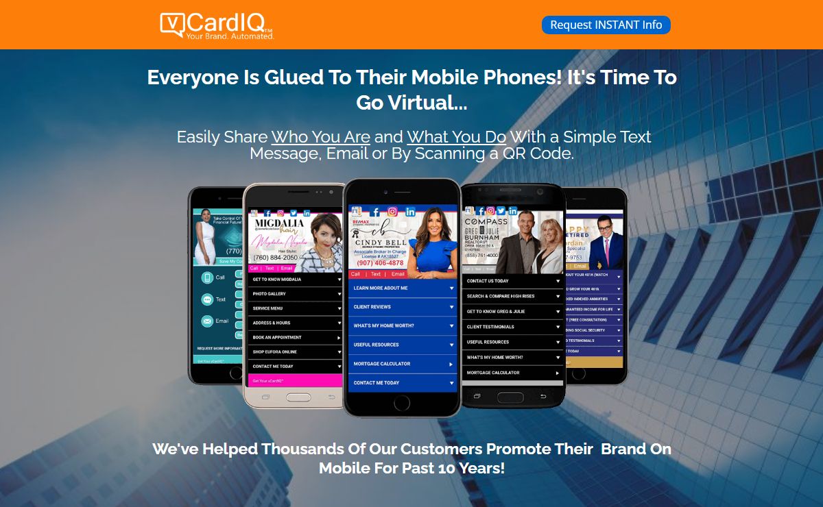 Personal Branded Mobile Business Card | vCardIQ™