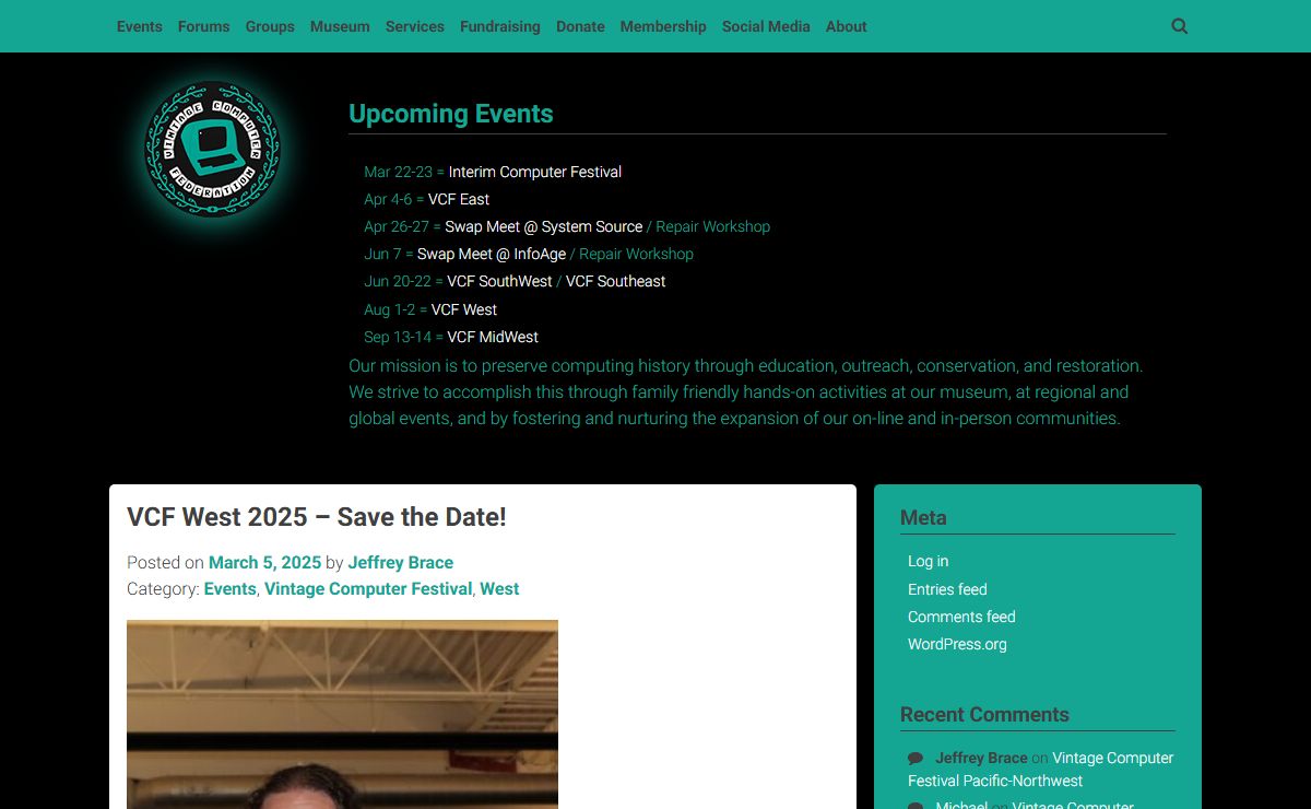 Vintage Computer Federation – VCF — A organization for vintage computer enthusiasts