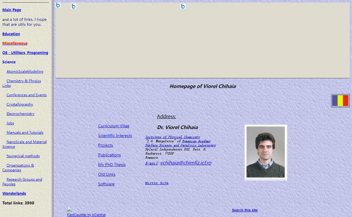Homepage of Viorel Chihaia