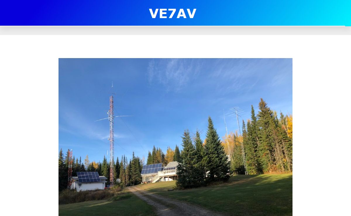 VE7AV's web site – Amateur Radio VE7AV VE7XYL PGARC