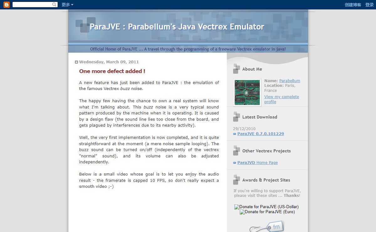 ParaJVE : Parabellum's Java Vectrex Emulator