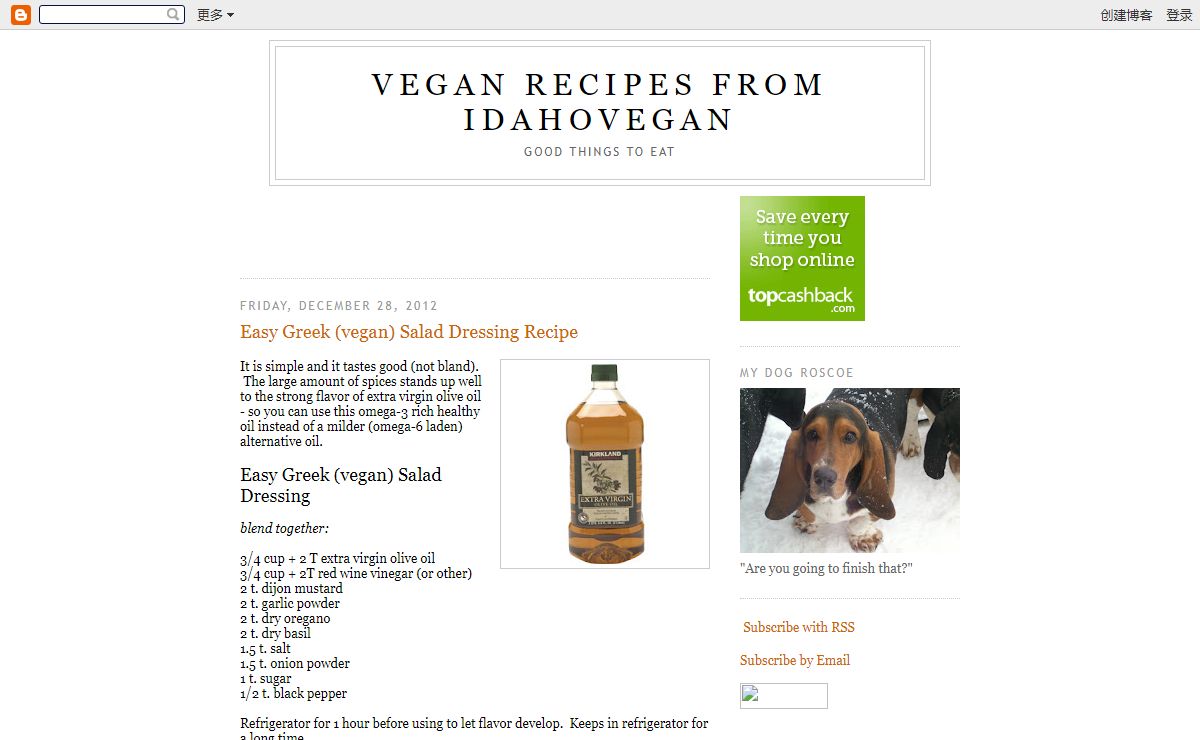 Vegan Recipes from Idahovegan