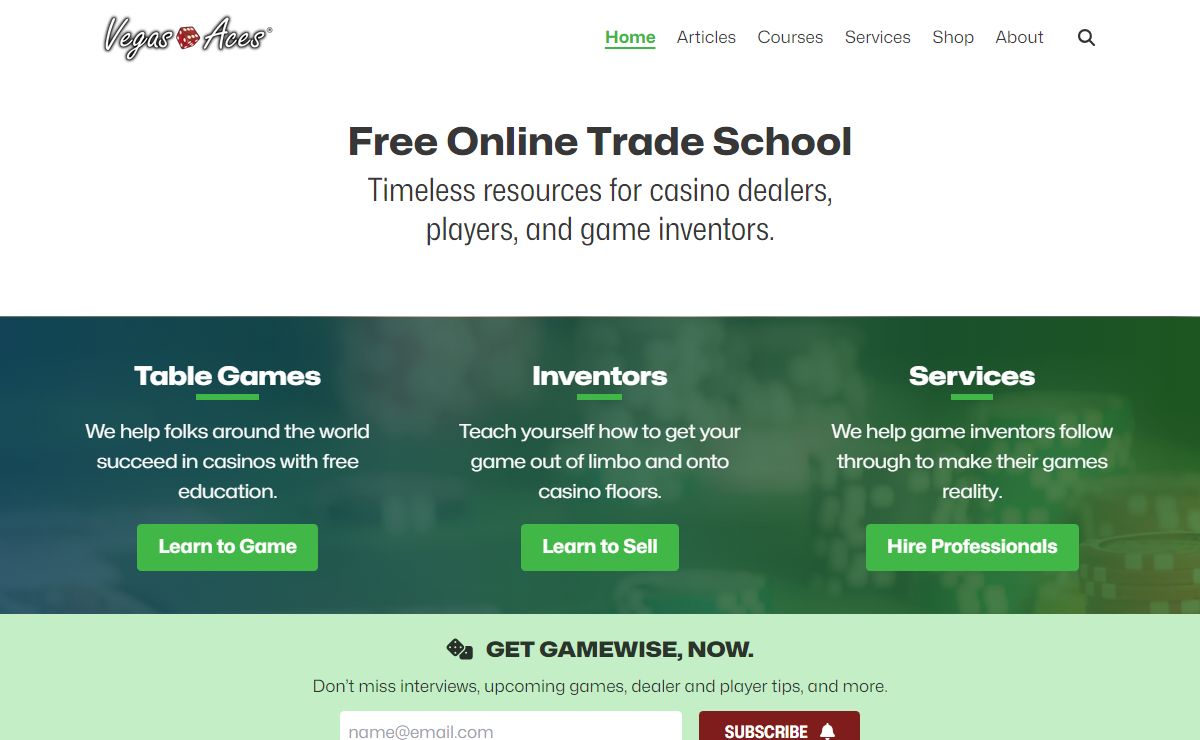 Free Online Trade School for Casino Dealers