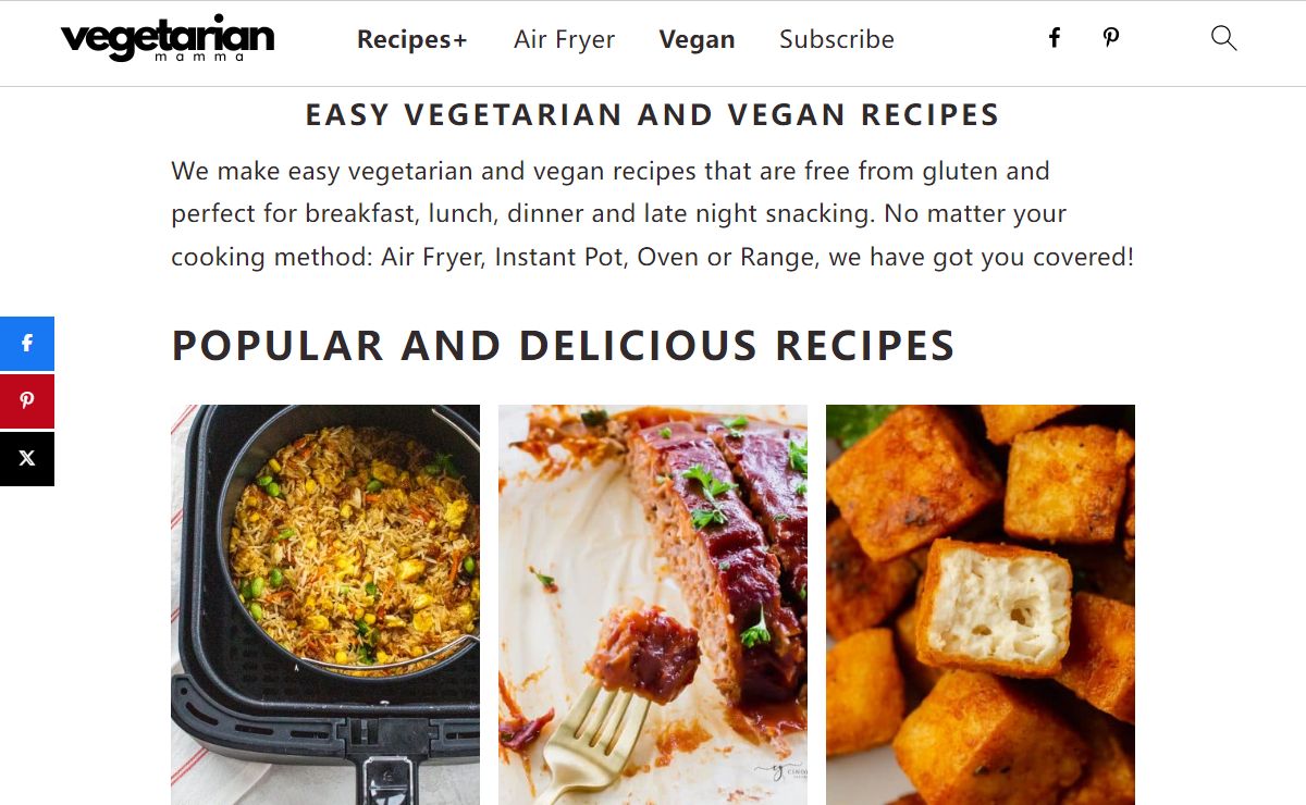 Vegetarian and Vegan Recipes - from Vegetarian Mama