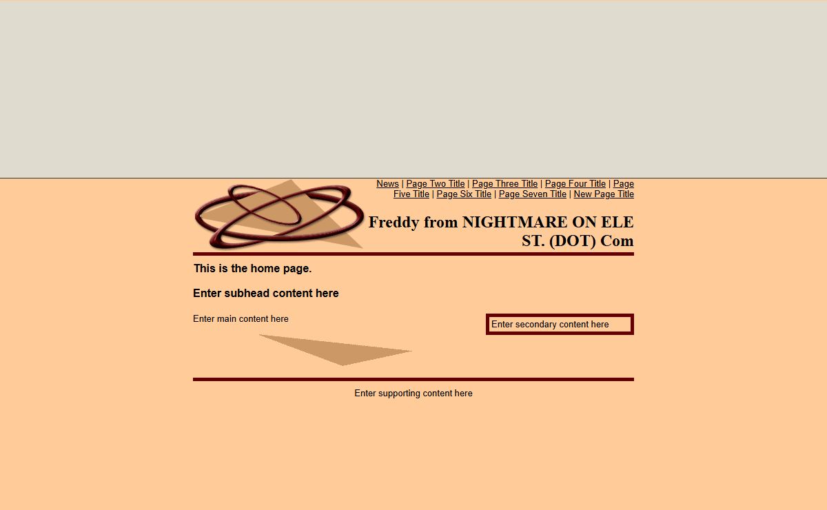 Freddy from NIGHTMARE ON ELE ST. (DOT) Com