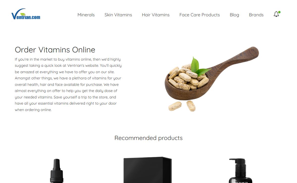 Buy Vitamins Online | Health Gains, Advantages & More | Ventrian.com