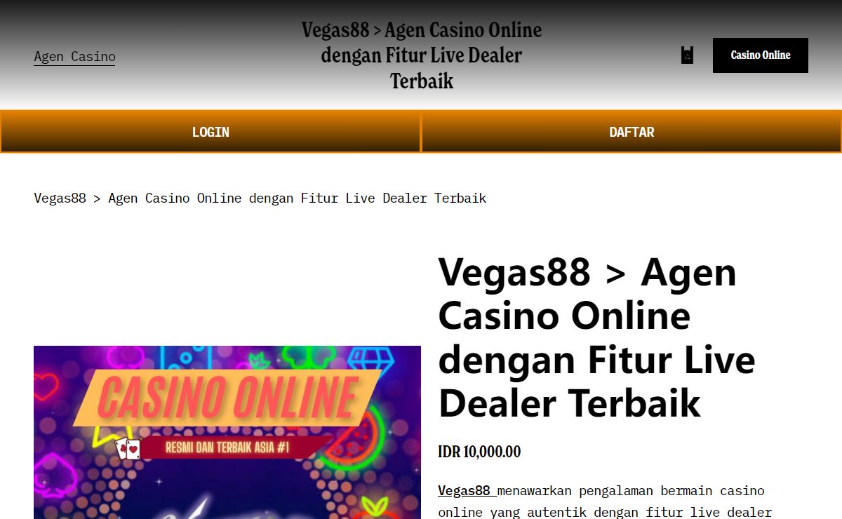 Vegas88 > Agen Casino Online dengan Fitur Live Dealer Terbaik