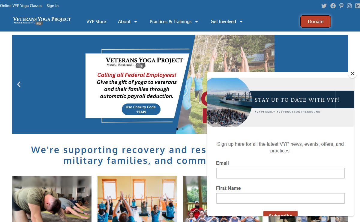vyp_home - Veterans Yoga Project